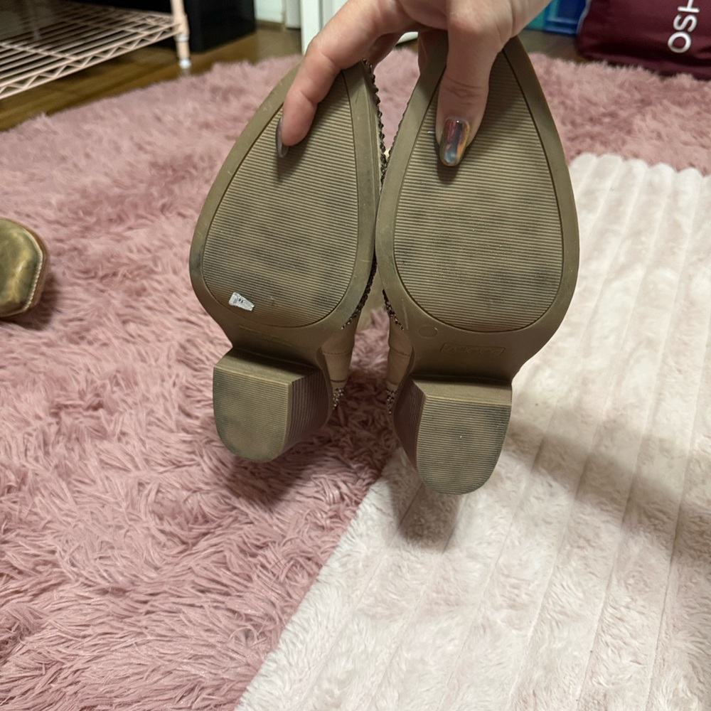 Sugar Kammy Bling Tall Beige Western Pull On Heeled Boots - Picture 6 of 6